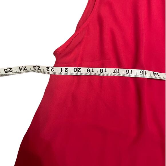 Lane Bryant Size 20 Semi Sheer Button Up Sleeveless Blouse - Hot Pink EUC - Picture 4 of 11